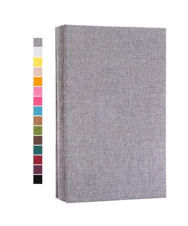 potricher Photo Picture Album for 4x6 300 Horizontal Photos Linen Cover Small Capacity Photo Book Album for Family Wedding Baby Anniversary Gray 300 Pockets No Window