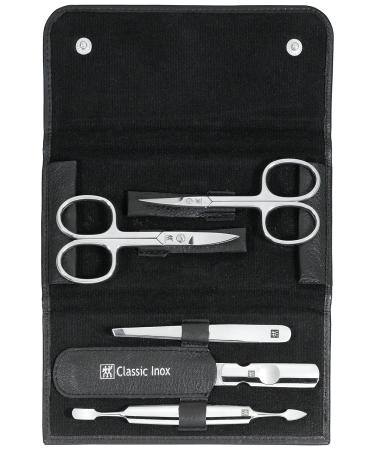 Buy Zwilling 5-Part Manicure & Pedicure Set - Premium Leather Nail Care with Black Stainless Steel Scissors for Hands & Feet | International Shipping Available - Buy Online on GoSupps.com