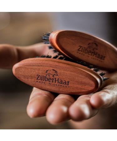 ZilberHaar Pocket Mustache and Beard Brush - Stiff Boar Bristles - Made In Germany - Buy Online on GoSupps.com