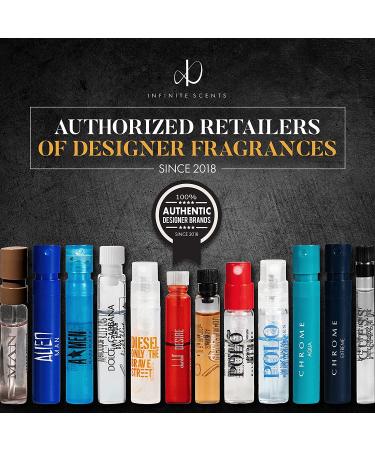 Infinite Scents Men's Cologne Sampler Set - 10 Designer Fragrances + Pocket-Sized Pouch | Travel-Size Cologne Samples Gift Set - Buy Online on GoSupps.com