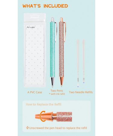 2 Pack Craft Weeding Pens - Precision Needle Retractable Pin Pen for Adhesive Vinyl Tool - Rose Gold & Turquoise - Buy Online on GoSupps.com