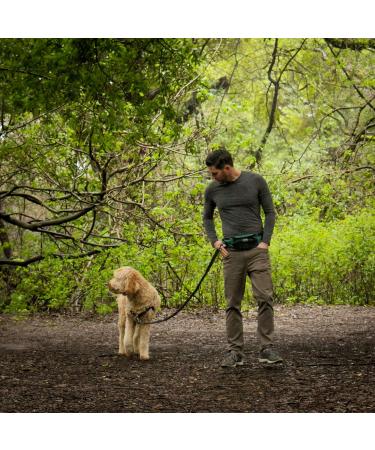 One Trail Hands Free Dog Lead | Durable Bungee Leash With No-Bounce Pack (Large Dog Black) Large Dog Black - Buy Online on GoSupps.com