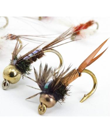 12-Piece Fly Fishing Flies Assortment for Trout and Bass | Dry, Wet, Nymphs, Streamers, Wooly Buggers, Caddis | Premium Fishing Lures - Buy Online on GoSupps.com
