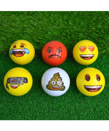 ud83cudfccufe0fEmoji Official Novelty Fun Golf Balls - 6 Pack - Customize Your Game - Buy Online on GoSupps.com