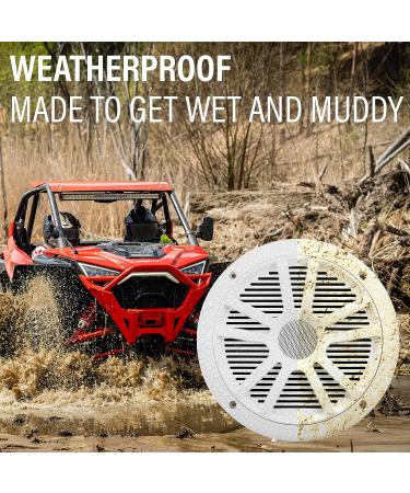 BOSS Audio Systems MG250W.64 Marine Speakers with Gauge Receiver, Bluetooth, IPX6 Weatherproof, USB, Aux-in, 6.5 Inch Full Range Speakers - Buy Online on GoSupps.com