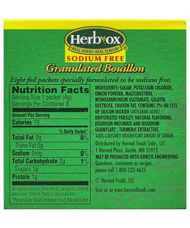 HERB-OX Chicken Bouillon Granules - 8 Packets, 1.2 oz Each - Sodium & Gluten Free - Buy Online on GoSupps.com
