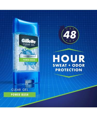 6 Pack Gillette Clear Gel Power Rush 4oz Anti-perspirant Deodorant Stick - Buy Online on GoSupps.com