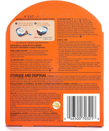 OFF! Clip-On Mosquito Repellent Refill - 12 Hours Protection (2 Count) - Buy Online on GoSupps.com
