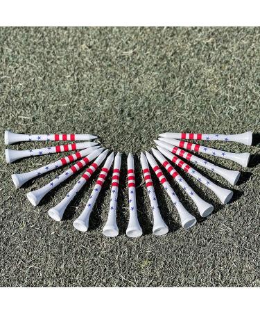 USA Golf Tees - American Flag Design, Pro Length Bamboo Tees, Patriotic Pride 2 3/4 - Pack of 50 - Buy Online on GoSupps.com