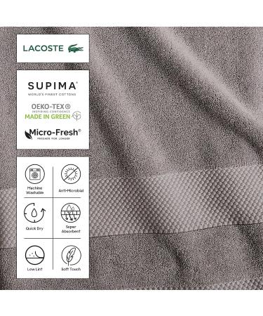 Lacoste Heritage Supima Cotton Wash Cloth - Aloe Green - 13x13 - Buy Online on GoSupps.com