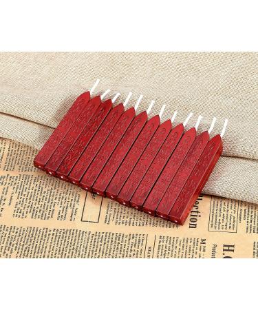 Yoption 12 Pcs Metallic Red Sealing Wax Sticks with Wicks for Wax Seal Stamp - Buy Online on GoSupps.com