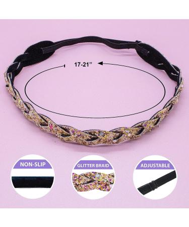 Sparkly Glitter Headbands for Girls - Adjustable, No Slip Hair Accessories for Kids, Tweens, and Teens - FROG SAC - Buy Online on GoSupps.com
