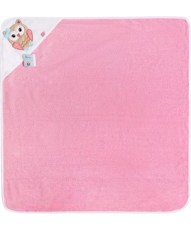 Buy Be Mammy Pink Owl Hooded Baby Towel - 100% Cotton Oeko-Tex Standard 100 100cm x 100cm - Perfect Gift for Infants - Buy Online on GoSupps.com