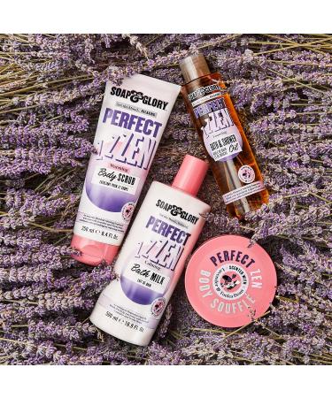 Soap & Glory Perfect Zen Exfoliating Body Scrub - Lavender & Tonka Bean Scented Polish for Smooth Skin - 250ml Relaxing Body Exfoliator - International Shipping Available - Buy Online on GoSupps.com