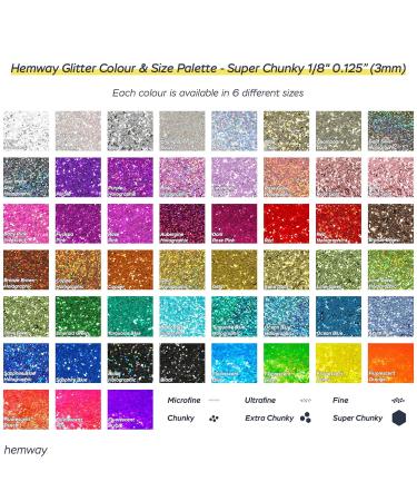Hemway Premium Ultra Sparkle Black Holographic Glitter | Multi-Purpose Metallic Flake for Arts Crafts Nails & Cosmetics | Super Chunky 100g - Buy Online on GoSupps.com