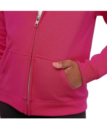 Hanes Girls' ComfortSoft EcoSmart Full-Zip Hoodie - Large, Amaranth - Buy Online on GoSupps.com