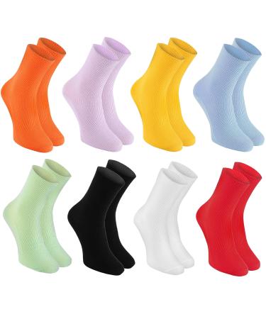8 pairs of DIABETIC Elastic Cotton Socks for SWOLLEN FEET for Mens & Womens 8-9.5 8xmulticoloured