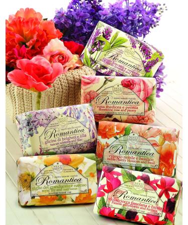 Nesti Dante Romantica Sparkling Natural Soap - Wild Tuscan Lavender & Verbena | 250g - Shop Internationally for Luxurious Skincare - Buy Online on GoSupps.com