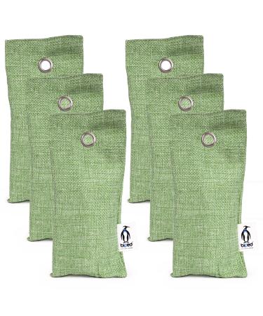 Biped Fresh!Shoe pillows with bamboo activated carbon against an outer smell - natural shoe dryer for unpleasant smelling shoes and sports bags (6x75g) odor neutralizer Z2811 (6 pieces green) 6x green