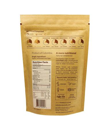 Organic Just Panela Unrefined Cane Sugar 1lb (Pack of 2) - Handcrafted Jaggery Powder with Natural Minerals - Buy Online on GoSupps.com