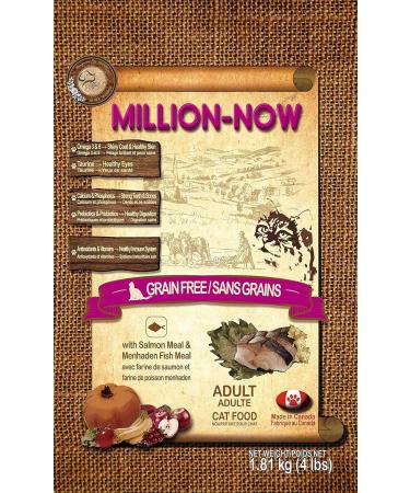 NPN Million-Now Dry Cat Food for Adult Cat with Salmon Meal & Menhaden Fish Meal - 1.81 kg (4 lb) - Buy Online on GoSupps.com
