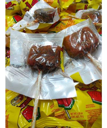 Dulces Vero Vero Rebanadita Paletas Sabor Fresa Con Chile Mexican Hard Candy Chili Pops 40 Pc - Buy Online on GoSupps.com