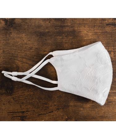 Shop VILLAGE GIFT IMPORTERS First Communion Face Mask | White Floral Lace Kids Mask | Adjustable & Breathable | Perfect for Religious Ceremonies & Easter - Buy Online on GoSupps.com