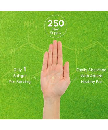 Vitamin D3 10,000 IU + K2 MK7 200 mcg Softgels with Coconut Oil - 250 ct Double Strength for Heart, Bone & Teeth Health - Easy to Swallow - 180 ct - Buy Online on GoSupps.com