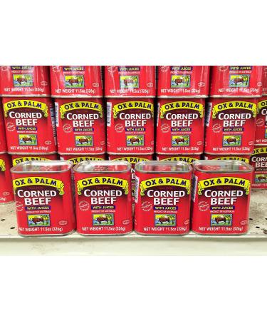 4 Packs Ox & Palm Corned Beef with Juices 11.5oz Ea