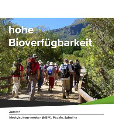  Surpresa Natural Surpresa Natural MSM Tablets 1 x 365 premium sulfur tablets with 2000 mg of pure MSM 20 mg of papain - Buy Online on GoSupps.com