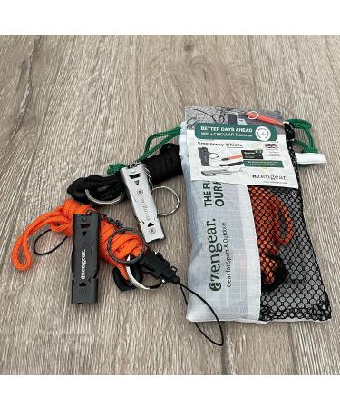 Azengear Loud Pipe Whistles (2 pcs) | Waterproof Stainless Steel | Paracord Cord & Key Rings | Ideal for Emergencies Dog Walks Security Training Camping & Kayaking - Buy Online on GoSupps.com