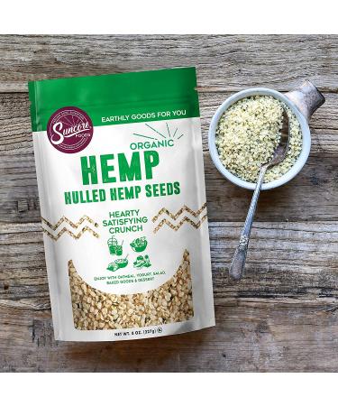 Suncore Foods Organic Hulled Hemp Seeds - Gluten-Free, Non-GMO, Kosher - 8oz (1 Pack) - Buy Online on GoSupps.com
