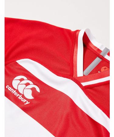 Buy Canterbury Boys Vapodri Evader Hooped Rugby Jersey 12 (L) - Red Flag Red | International Shipping Available - Buy Online on GoSupps.com