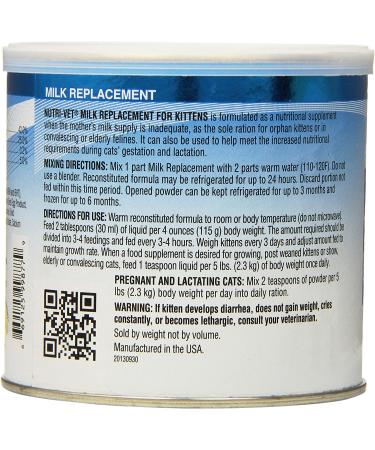 Nutri-Vet Milk Replacement for Kittens with Probiotics - 12oz Formula - Buy Online on GoSupps.com