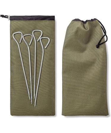Heavy Duty Khaki Nylon Camping Tent Stakes Storage Bag - Waterproof Ditty Pocket, Ideal for Camp Accessories - Buy Online on GoSupps.com