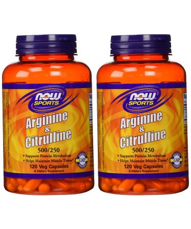 Arginine & Citrulline 500/250mg - 120 Capsules (2 Pack) 120 Count (Pack of 2) - Buy Online on GoSupps.com