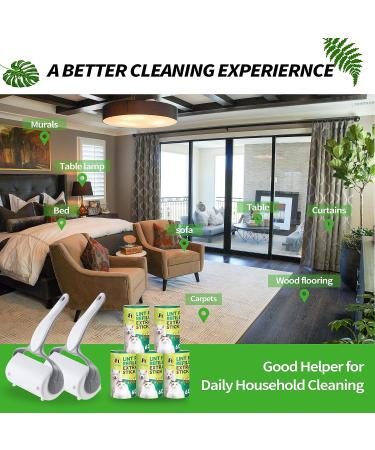 Extra Sticky Lint Roller for Animal Hair - 300 Sheets 2 Handles & 5 Refills | Ideal for Clothing Furniture & Carpet - Buy Online on GoSupps.com
