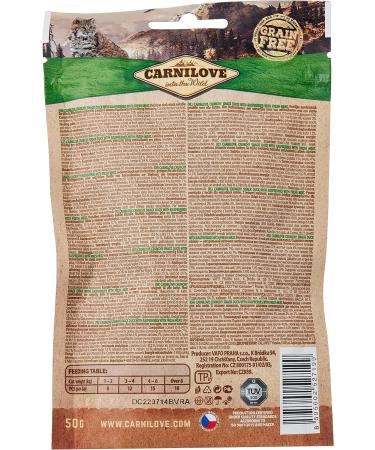 Carnilove Crunchy Snack Duck & Raspberries Cat Treats 50G - Pack of 31 x 1.6g - Total: 50g - Buy Online on GoSupps.com