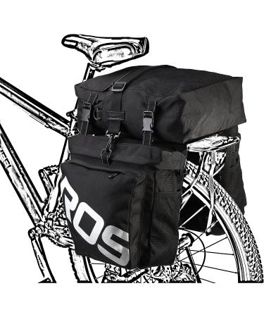 Roswheel 14892 3-in-1 Multifunction Bicycle Expedition Touring Pannier - Black - Buy Online on GoSupps.com
