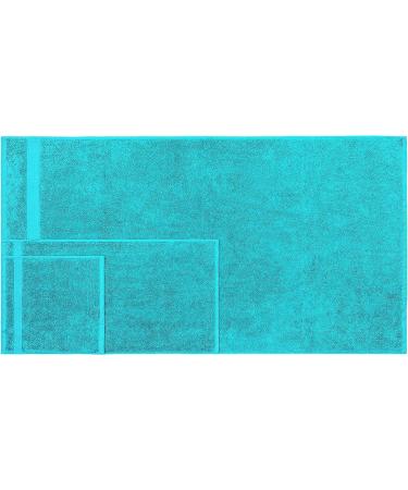 Premium Turkish Towel Set Aqua Blue - 6 Piece 600 GSM | Soft & Absorbent Hotel & Spa Quality Towels - Buy Online on GoSupps.com