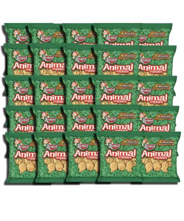 Animal Crackers 1 Oz. Packets Curated by Tribeca Curations | 50% Whole Grain, No High Fructose Corn Syrup | Pack of 25