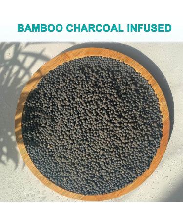 Bamboo Charcoal Exfoliating Loofah Bath Back Brush - Long Handle for Men and Women - Buy Online on GoSupps.com