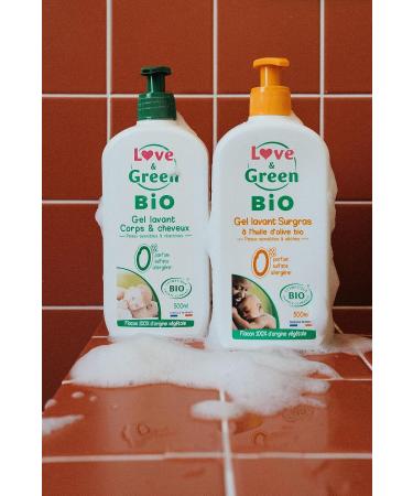Love & Green Organic Body & Hair Cleansing Gel 500ml - Buy Online on GoSupps.com