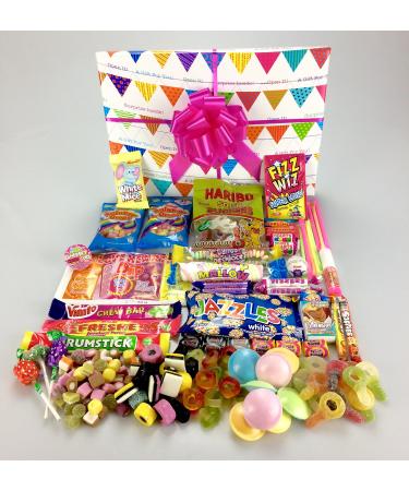 Unique Ladies Themed Retro Sweets & Chocolate Hamper Box - Filled with Your Old School Favourite Varieties. - Unique Gift - Add Personal Message!