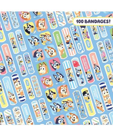 Bluey Kids Bandages - 100 CT Assorted Sizes | Flexible Adhesive Perfect for Minor Cuts & Scrapes | Great Gift & Stocking Stuffer - Buy Online on GoSupps.com