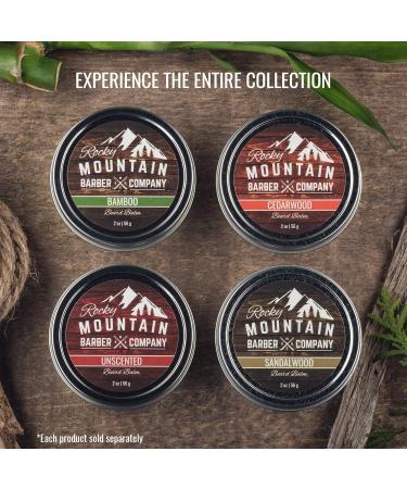Rocky Mountain Barber Company Classic Unscented Beard Balm - 100% Natural Premium Wax Blend with Beeswax Jojoba & Coconut Oil - International Shipping Available - Buy Online on GoSupps.com