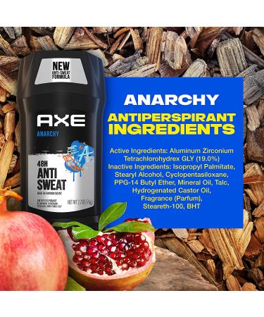 AXE Anarchy For Him 2.7oz Deodorant Stick for Men - Pack of 2 - Buy Online on GoSupps.com