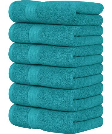 Utopia Towels 6 Piece Luxury Hand Towels Set, (16 x 28 inches) 100% Ring Spun Cotton, Lightweight and Highly Absorbent 600GSM Towels for Bathroom, Travel, Camp, Hotel, and Spa (Turquoise) 6 Pack Turquoise - Buy Online on GoSupps.com