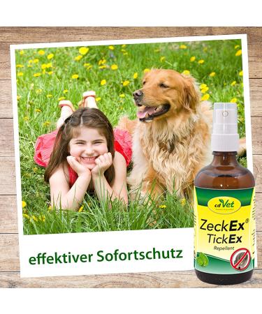 CDVET ZECKEX Tick Defense Spray 100ml | Natural Tick Remedies for Humans & Animals | Long-Lasting Protection Dermatologically Tested No Synthetic Additives - Buy Online on GoSupps.com