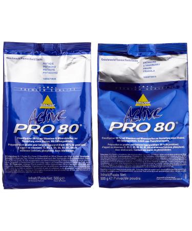 Inkospor Active Proteinshake Pro 80 bags 2-pack (2 x 500 g) Strawberry/Pistachio 1-pack (1 x 1 kg)